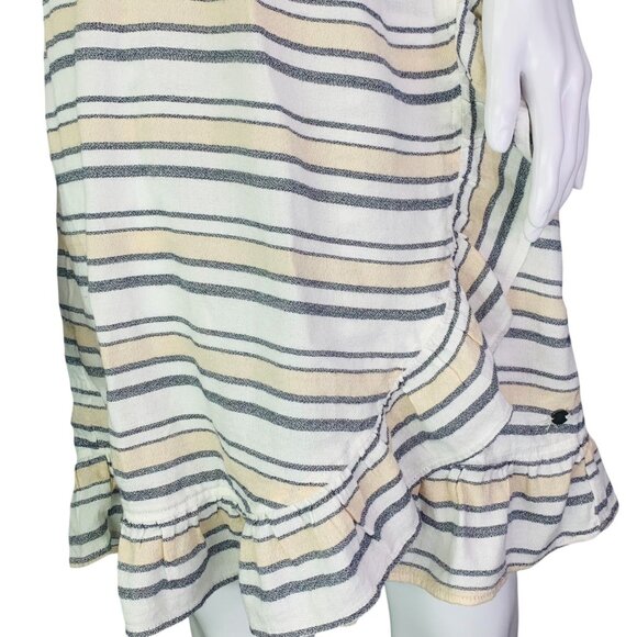 NEW Roxy Womens Sun Dreamer Season Short Sleeve Wrap Dress Stripe Size S - Picture 5 of 12